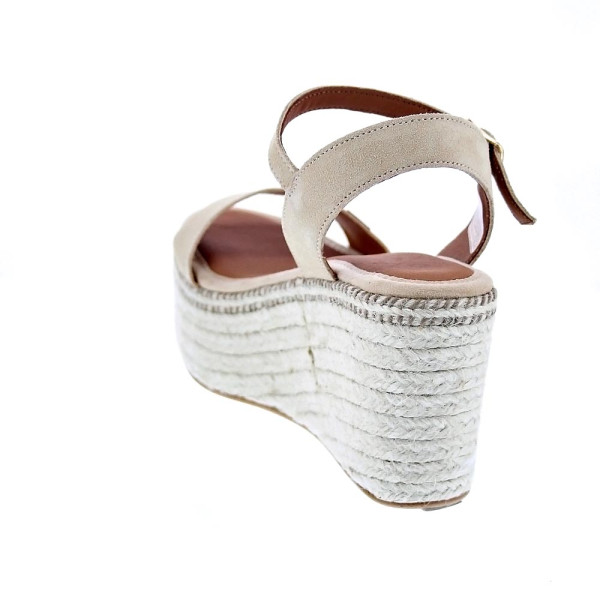 Sandalias Popa zapatos Mujer modelo Tofari Serraje Plataforma Beige 