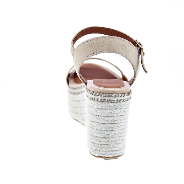 Sandalias Popa zapatos Mujer modelo Tofari Serraje Plataforma Beige 