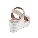 Sandalias Popa zapatos Mujer modelo Arambol Serraje Beige 