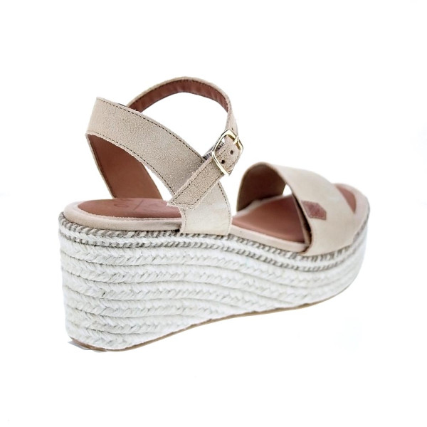 Sandalias Popa zapatos Mujer modelo Arambol Serraje Beige 