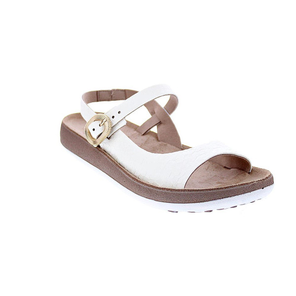 Sandalias Fantasy Sandals zapatos Mujer modelo Domna Blanco Hebillas