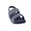 Sandalias FitFlop zapatos Mujer modelo Lulu Adjustable plateada GA2 054 Plata Velcro