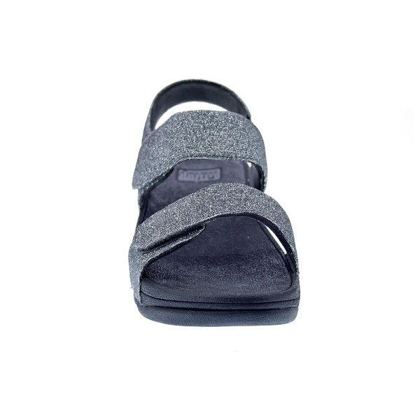 Sandalias FitFlop zapatos Mujer modelo Lulu Adjustable plateada GA2 054 Plata Velcro