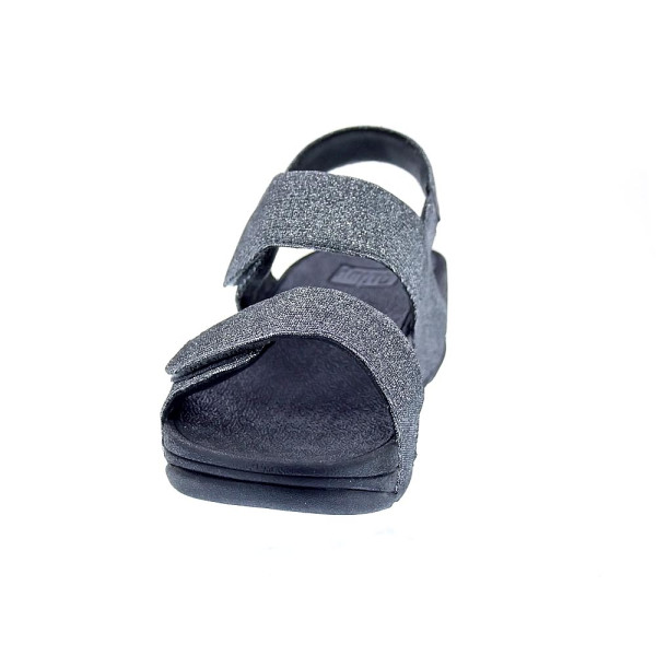 Sandalias FitFlop zapatos Mujer modelo Lulu Adjustable plateada GA2 054 Plata Velcro