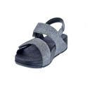 Sandalias FitFlop zapatos Mujer modelo Lulu Adjustable plateada GA2 054 Plata Velcro