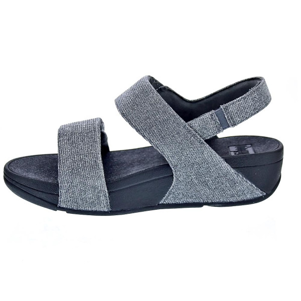 Sandalias FitFlop zapatos Mujer modelo Lulu Adjustable plateada GA2 054 Plata Velcro