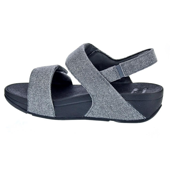 Sandalias FitFlop zapatos Mujer modelo Lulu Adjustable plateada GA2 054 Plata Velcro