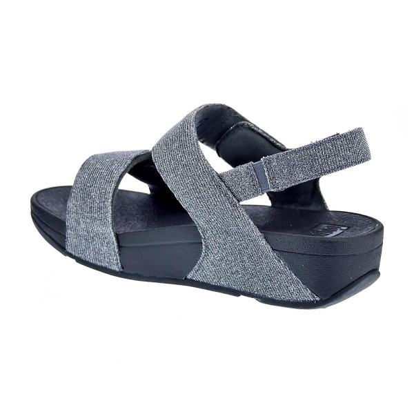 Sandalias FitFlop zapatos Mujer modelo Lulu Adjustable plateada GA2 054 Plata Velcro