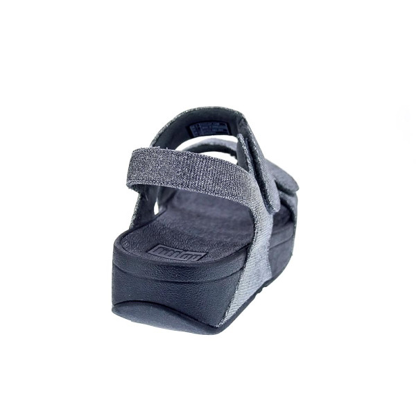 Sandalias FitFlop zapatos Mujer modelo Lulu Adjustable plateada GA2 054 Plata Velcro