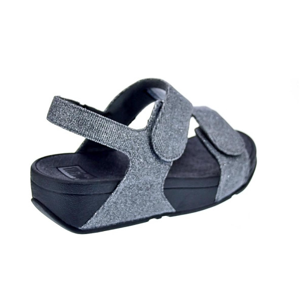 Sandalias FitFlop zapatos Mujer modelo Lulu Adjustable plateada GA2 054 Plata Velcro