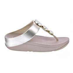 Sandalias FitFlop zapatos Mujer modelo Halo Bead Oro HJ1 C22 Beige 