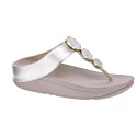 Sandalias FitFlop zapatos Mujer modelo Halo Bead Oro HJ1 C22 Beige 