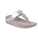 Sandalias FitFlop zapatos Mujer modelo Halo Bead Oro HJ1 C22 Beige 