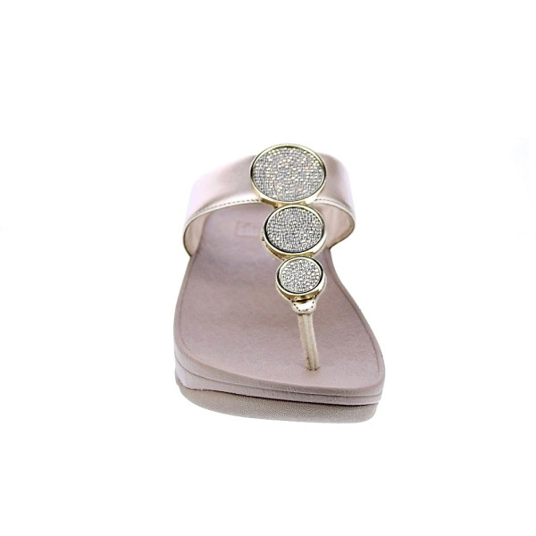 Sandalias FitFlop zapatos Mujer modelo Halo Bead Oro HJ1 C22 Beige 