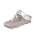 Sandalias FitFlop zapatos Mujer modelo Halo Bead Oro HJ1 C22 Beige 