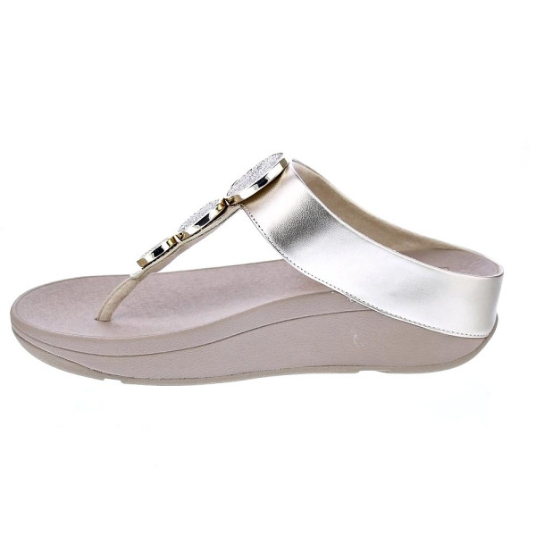 Sandalias FitFlop zapatos Mujer modelo Halo Bead Oro HJ1 C22 Beige 