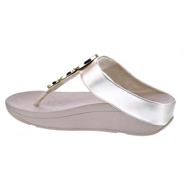 Sandalias FitFlop zapatos Mujer modelo Halo Bead Oro HJ1 C22 Beige 