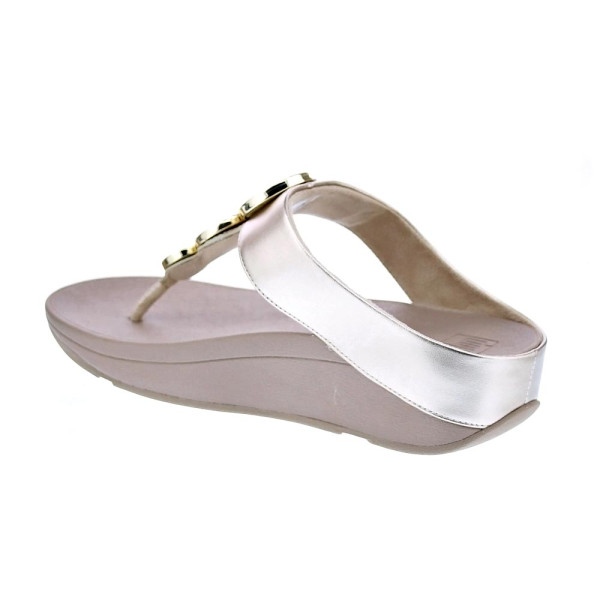 Sandalias FitFlop zapatos Mujer modelo Halo Bead Oro HJ1 C22 Beige 