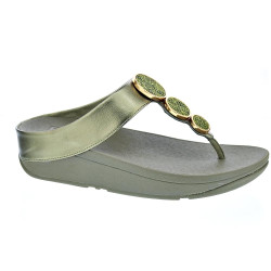 Sandalias FitFlop zapatos Mujer modelo Halo Bead Verde HJ1 C23 Oro  2