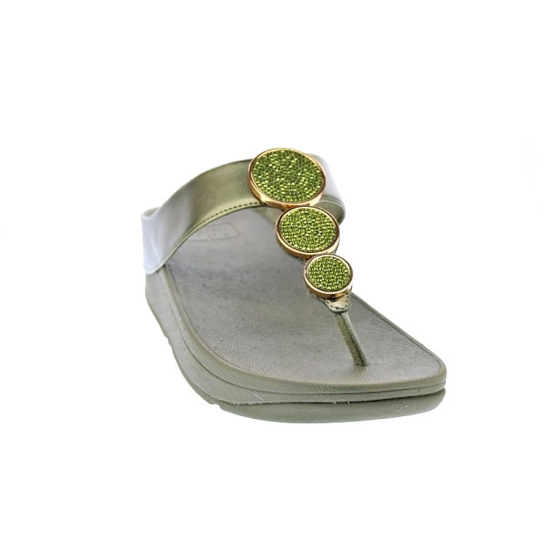 Sandalias FitFlop zapatos Mujer modelo Halo Bead Verde HJ1 C23 Oro 