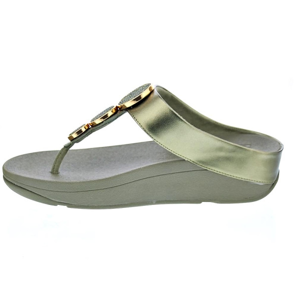 Sandalias FitFlop zapatos Mujer modelo Halo Bead Verde HJ1 C23 Oro 