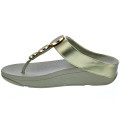Sandalias FitFlop zapatos Mujer modelo Halo Bead Verde HJ1 C23 Oro 