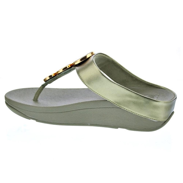 Sandalias FitFlop zapatos Mujer modelo Halo Bead Verde HJ1 C23 Oro 