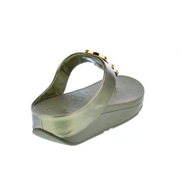 Sandalias FitFlop zapatos Mujer modelo Halo Bead Verde HJ1 C23 Oro 