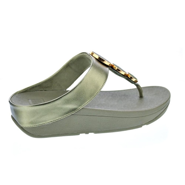 Sandalias FitFlop zapatos Mujer modelo Halo Bead Verde HJ1 C23 Oro 