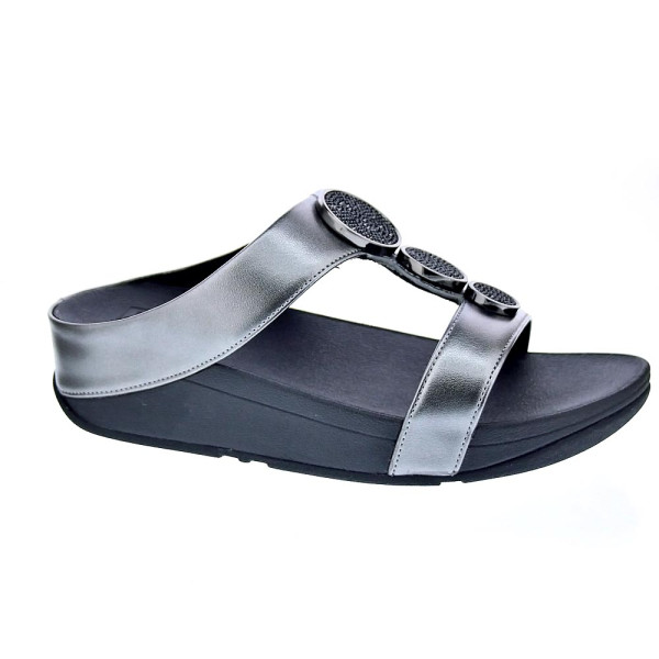 Sandalias FitFlop zapatos Mujer modelo Halo Bead Pewter hj2-b06 Plata 