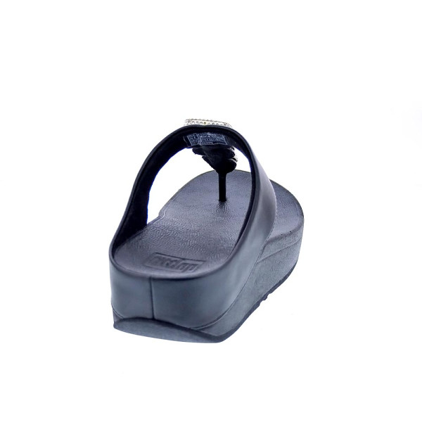 Sandalias FitFlop zapatos Mujer modelo Fino Crystal Chain Negro hx2 001 Negro 