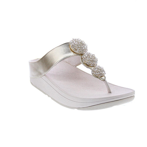 Sandalias FitFlop zapatos Mujer modelo Fino Beadie Oro IU1 675 Oro 