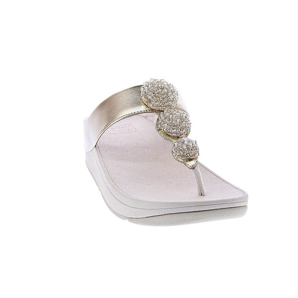 Sandalias FitFlop zapatos Mujer modelo Fino Beadie Oro IU1 675 Oro 