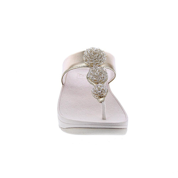 Sandalias FitFlop zapatos Mujer modelo Fino Beadie Oro IU1 675 Oro 