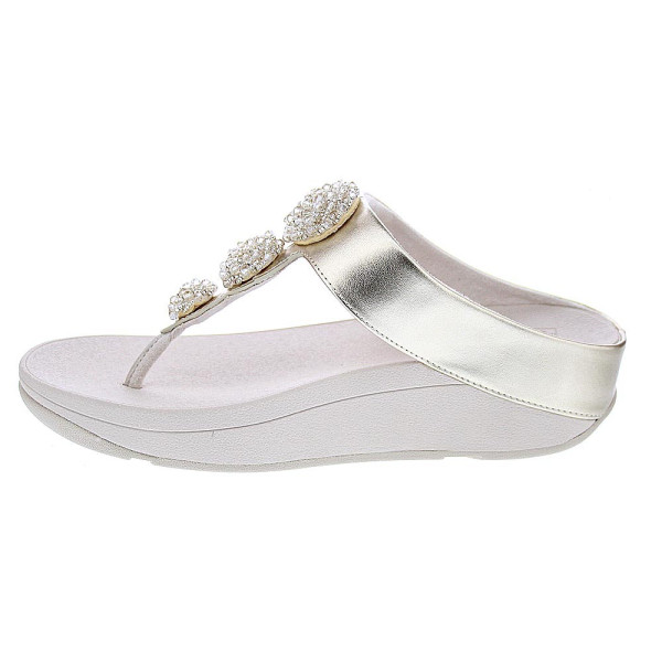 Sandalias FitFlop zapatos Mujer modelo Fino Beadie Oro IU1 675 Oro 