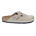 Zuecos Birkenstock zapatos Hombre modelo Boston Beige Hebillas