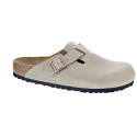 Zuecos Birkenstock zapatos Hombre modelo Boston Beige Hebillas