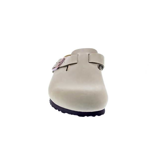 Zuecos Birkenstock zapatos Hombre modelo Boston Beige Hebillas