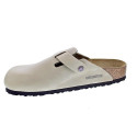 Zuecos Birkenstock zapatos Hombre modelo Boston Beige Hebillas