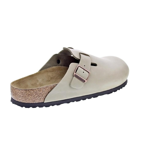 Zuecos Birkenstock zapatos Hombre modelo Boston Beige Hebillas