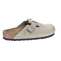 Zuecos Birkenstock zapatos Hombre modelo Boston Beige Hebillas