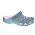 Zuecos Crocs zapatos Niña modelo Classic Iridescent Blanco 