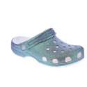 Zuecos Crocs zapatos Niña modelo Classic Iridescent Blanco 