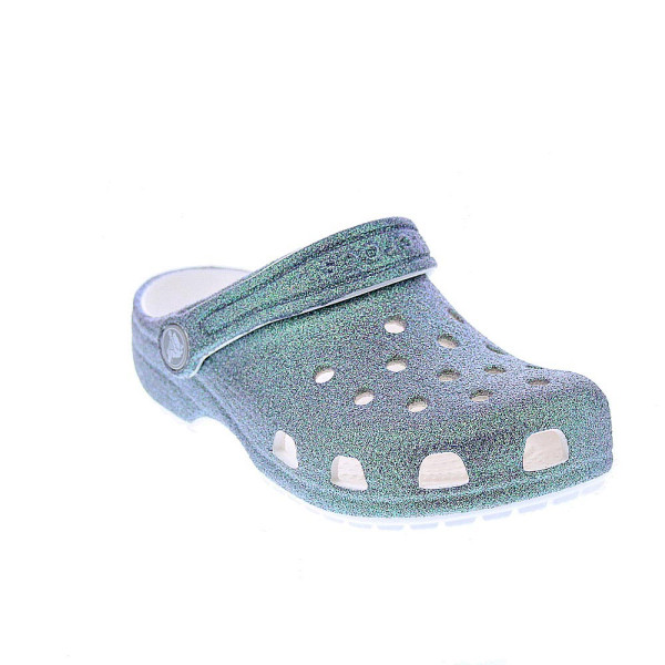Zuecos Crocs zapatos Niña modelo Classic Iridescent Blanco 
