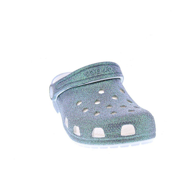 Zuecos Crocs zapatos Niña modelo Classic Iridescent Blanco 