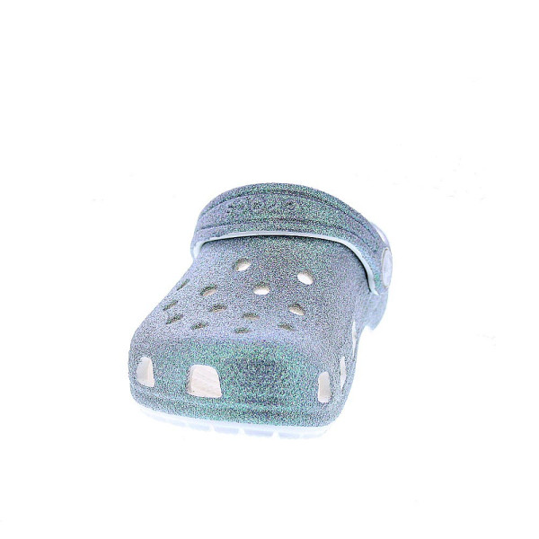 Zuecos Crocs zapatos Niña modelo Classic Iridescent Blanco 