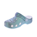 Zuecos Crocs zapatos Niña modelo Classic Iridescent Blanco 