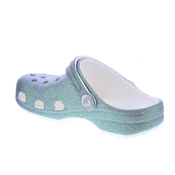 Zuecos Crocs zapatos Niña modelo Classic Iridescent Blanco 