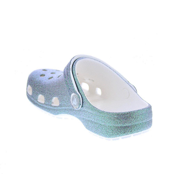Zuecos Crocs zapatos Niña modelo Classic Iridescent Blanco 