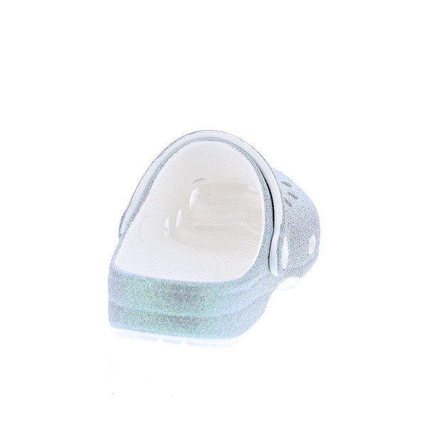 Zuecos Crocs zapatos Niña modelo Classic Iridescent Blanco 